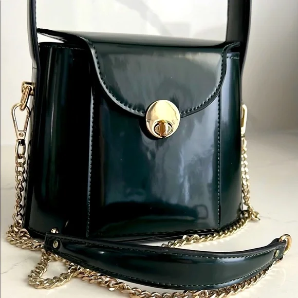 Patent Green Mini Bag - Picture 6 of 8